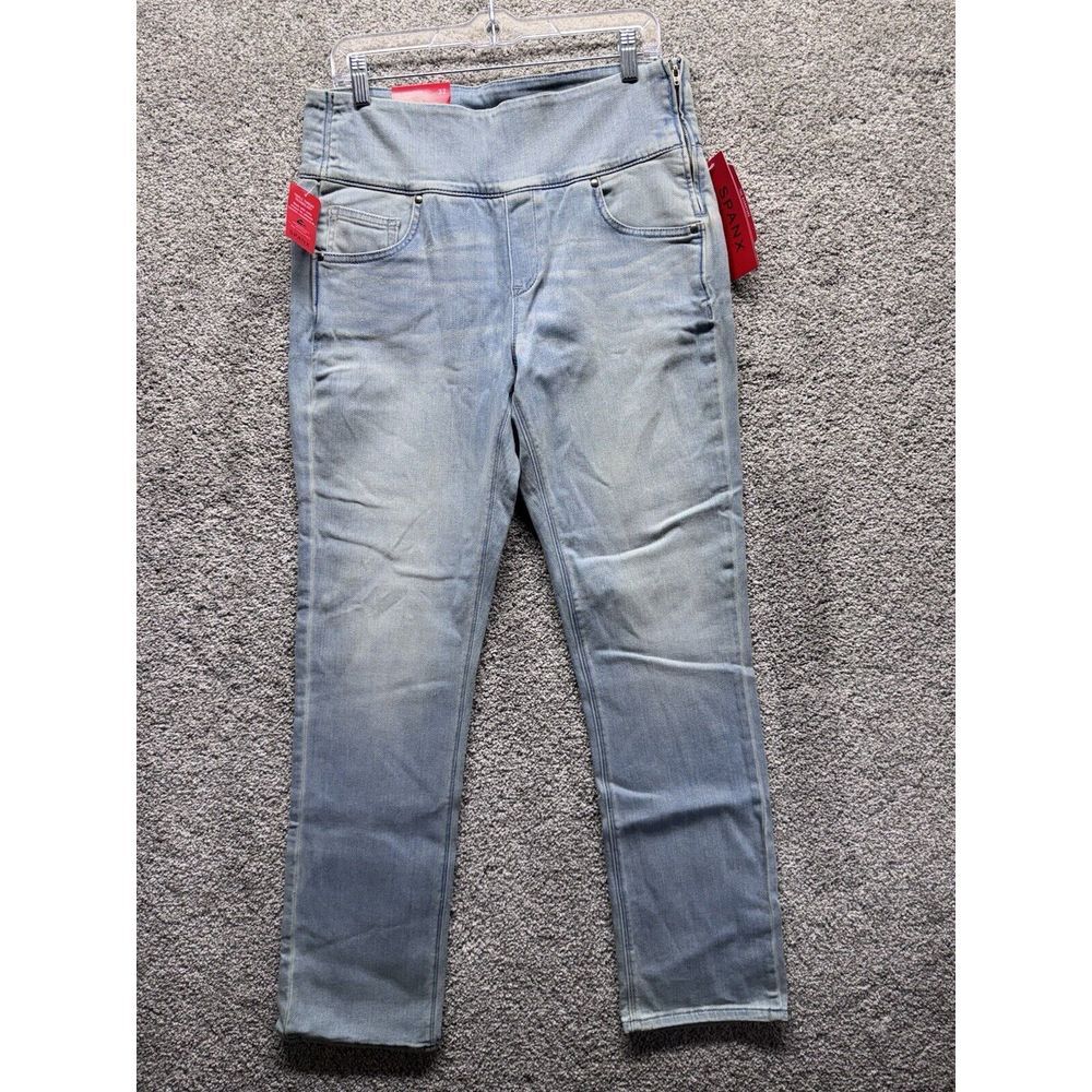 Spanx The Signature Waist Straight Size 32 SD0515 Fade Blue Pull On Side Zip NWT